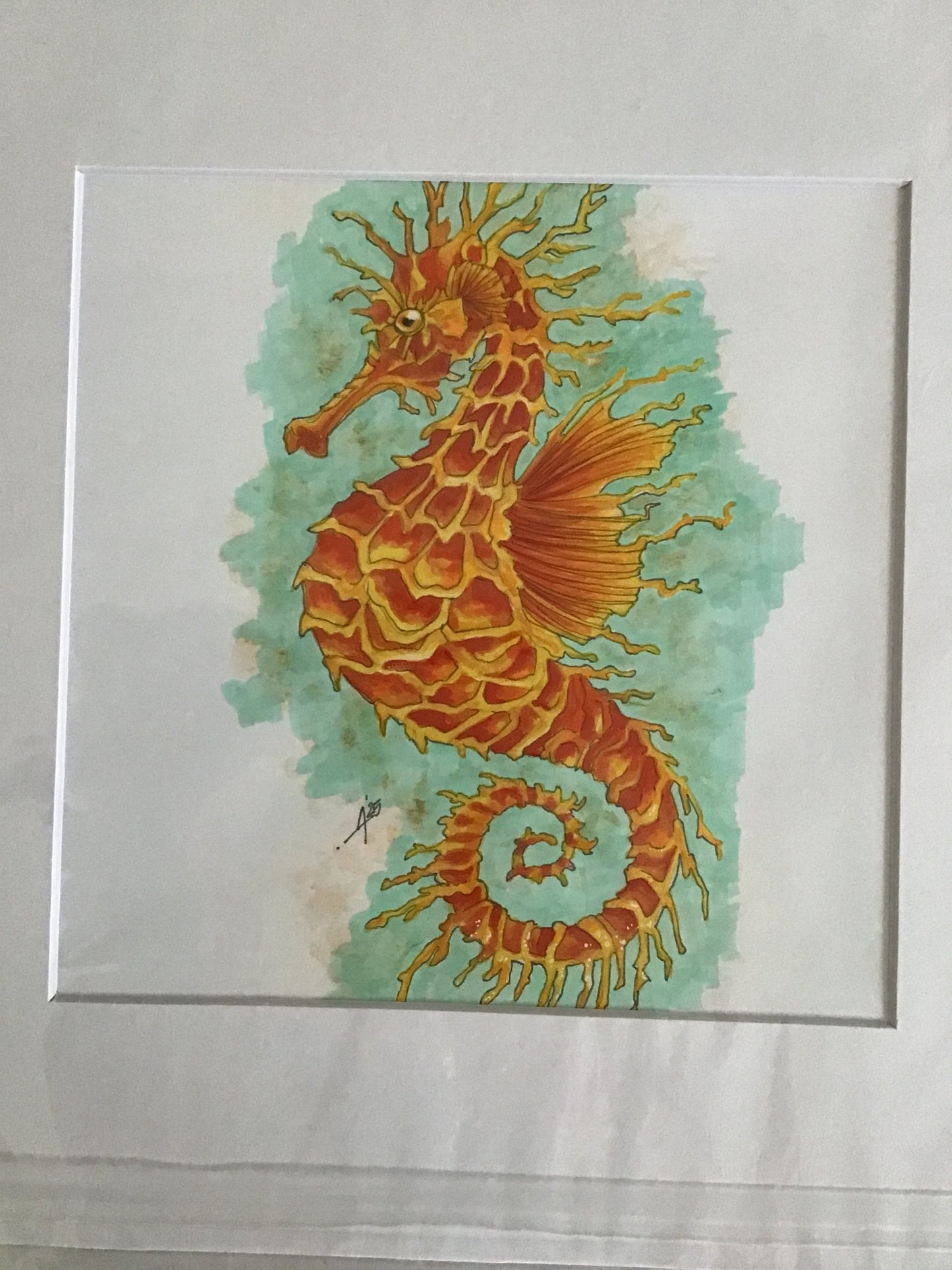 Seahorse print of original artwork