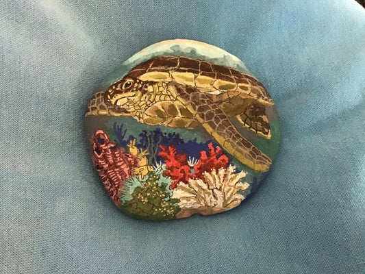 Hand painted stone