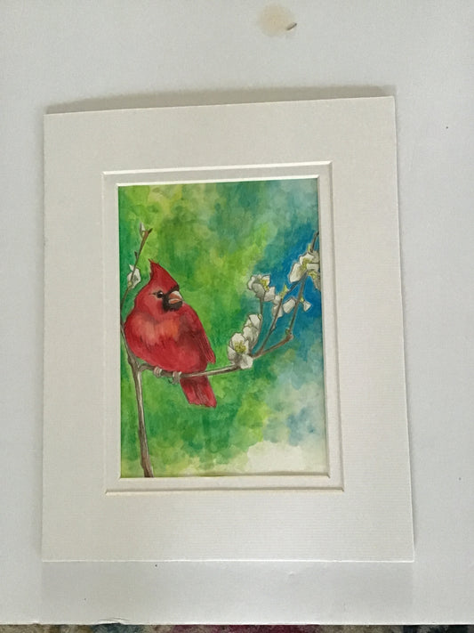 Hand painted cardinal