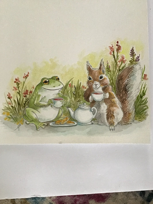 Tea party original art